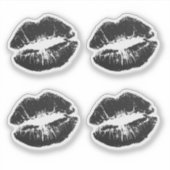 Black Matte Kiss de Besnoeiing van de Douane van d Sticker (Voorkant)