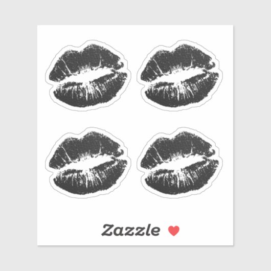Black Matte Kiss de Besnoeiing van de Douane van d Sticker (Vel)