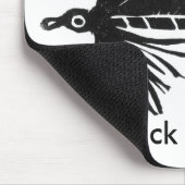 "Black Matuka" Klassieke forel Fly Mousepad Muismat (Hoek)