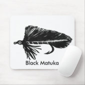 "Black Matuka" Klassieke forel Fly Mousepad Muismat (Met muis)