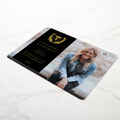 Black MD Caduceus Afstuderen Foto aankondiging (Gedraaid)