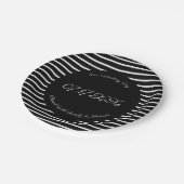 Black Medallion Accent met Typografie Papieren Bordje (Gekanteld)