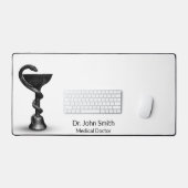 Black Medical Bowl Snake Hygieia White Caduceus Bureaumat (Keyboard & Muis)