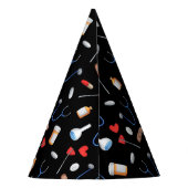 Black Medical Doctor Nurse Afstuderen Papier Feesthoedjes (Achterkant)