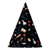 Black Medical Doctor Nurse Afstuderen Papier Feesthoedjes (Links)