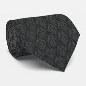 Black Medieval Dragons Neck Tie Stropdas (Opgerold)