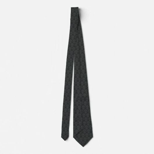 Black Medieval Dragons Neck Tie Stropdas (Achterkant)