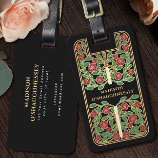 Black Medieval Fantasy zwaardnaam Bagagelabel