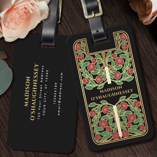 Black Medieval Fantasy zwaardnaam Bagagelabel