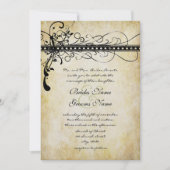 Black Medieval Renaissance Swirls Kaart (Voorkant)