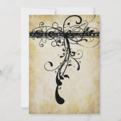 Black Medieval Renaissance Swirls Kaart (Achterkant)