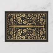 Black Medieval Sword Wedding RSVP Enclosure Kaart (Achterkant)