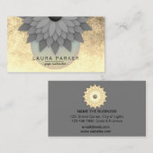 Black Meditation Holistic Lotus Flower Yoga Visitekaartje (Voorkant / Achterkant)