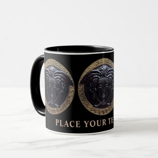 Black Medusa High-End Designer's gepersonaliseerde Mok (Voorkant links)