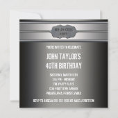 Black Meetal Mans 40e verjaardagsfeestje Kaart (Achterkant)