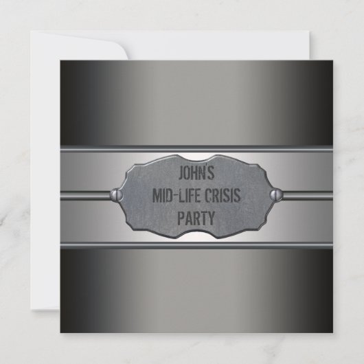 Black Meetal Mans 40e verjaardagsfeestje Kaart (Voorkant)