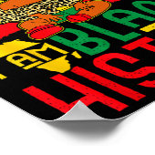 Black Melanin Girl I Am Black History Maandag Kind Poster (Hoek)