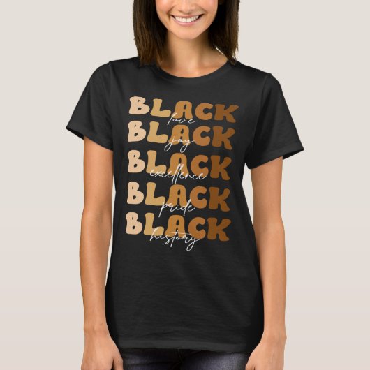 Black Melanin  Melanin Afro Womens Black History M T-shirt (Voorkant)