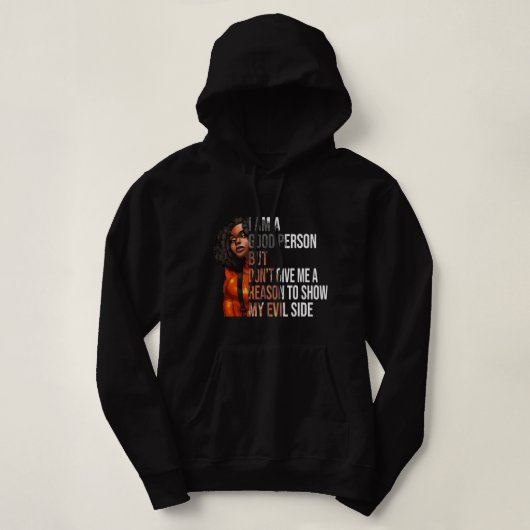 Black Melanin Queen Magic Brown Skin Girl Juneteen Hoodie (Design voorkant)