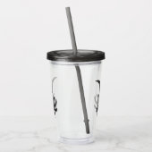 Black Melanoid Axolotl Art Acryl Drinkbeker (Links)