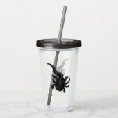 Black Melanoid Axolotl Art Acryl Drinkbeker (Achterkant)