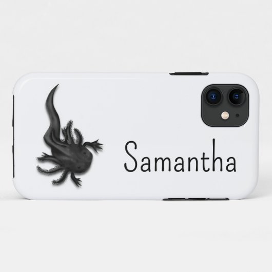 Black Melanoid Axolotl Art Case-Mate iPhone Case (Achterkant (horizontaal))