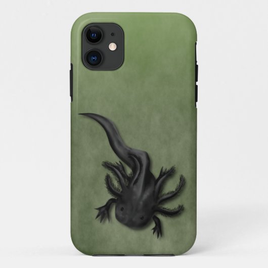Black Melanoid Axolotl Art Case-Mate iPhone Case (Achterkant)