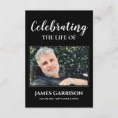 Black Memorial begrafenis gebed Kaart met foto (Voorkant)