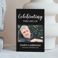 Black Memorial begrafenis gebed Kaart met foto