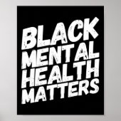 Black Mental Health Maters Therapy Gift Poster (Voorkant)