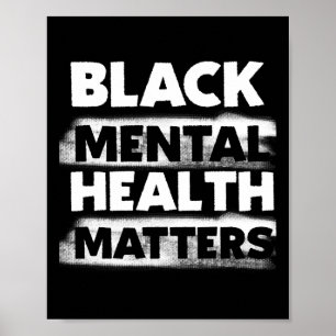 Black Mental Health Problems Therapie Zwart Excell Poster