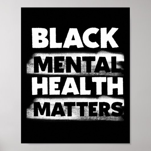 Black Mental Health Problems Therapie Zwart Excell Poster (Voorkant)