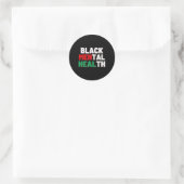 Black Mental Health S Ronde Sticker (Tas)