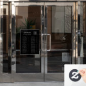 Black Menu | Persoonlijk logo voor café & restaura Raamsticker (Kantoordeur)