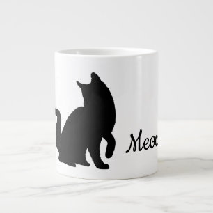 Black Meow Cat Grote Koffiekop