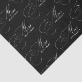 Black Merci Beaucoup Kalligrafie Dank u Tissuepapier (Detail)