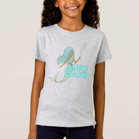 Black Mermaid Kinder T-Shirt (Voorkant)