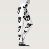Black Mermaid Silhouette Thunder_Cove Leggings (Rechts)