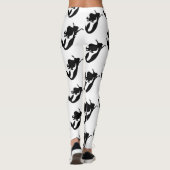 Black Mermaid Silhouette Thunder_Cove Leggings (Achterkant)