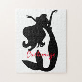 Black Mermaid Silhouette Thunder_Cove Legpuzzel (Verticaal)