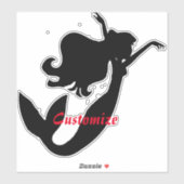 Black Mermaid Silhouette Thunder_Cove Sticker (Vel)