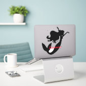Black Mermaid Silhouette Thunder_Cove Sticker (Laptop op bureau)