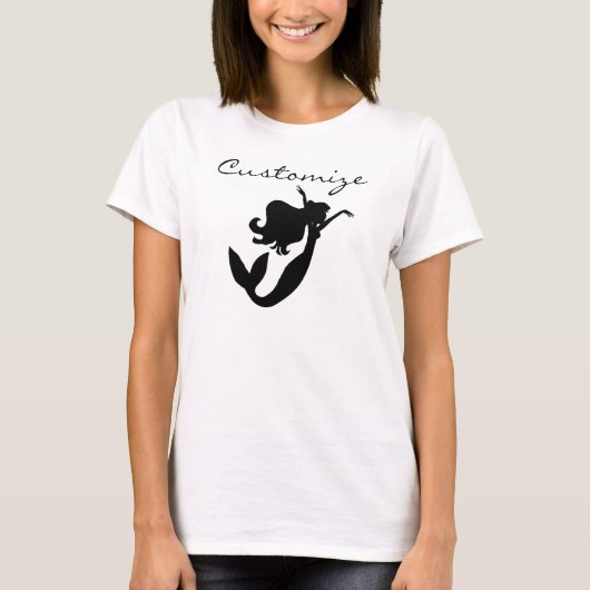 Black Mermaid Silhouette Thunder_Cove T-shirt (Voorkant)