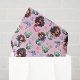 Black Mermaid Tissue Paper in Pink Tissuepapier