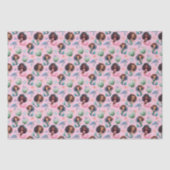 Black Mermaid Tissue Paper in Pink Tissuepapier (Voorkant)