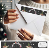 Black Merry Christmas Graffiti Retouradres