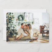 Black Merry Christmas Happy New Year Photo Feestdagenkaart (Achterkant)