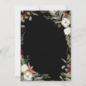 Black Merry Christmas | Winter bloemen en foto's Feestdagenkaart (Achterkant)