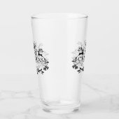 Black Merry Christmas Word Art Glass Tumbler (Rechts)