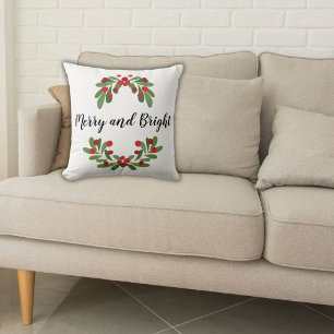 Black Merry en Bright Mistletoe Holiday Kussen